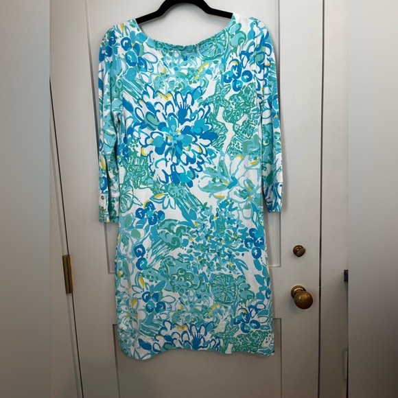 Lilly Pulitzer Floral Print Dress in Blue and Green, medium - Picture 2 of 4